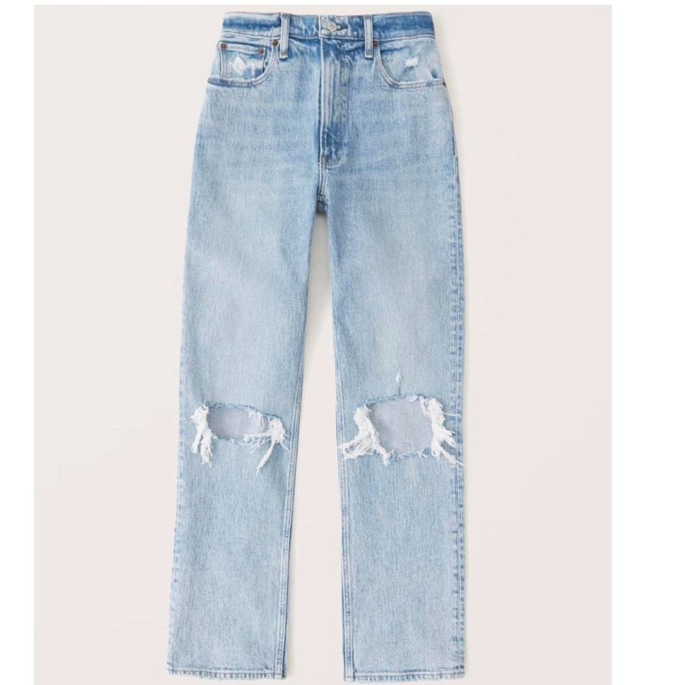 NWOT Abercrombie & Fitch Women's 90s Ultra High Rise Straight Jeans size 27